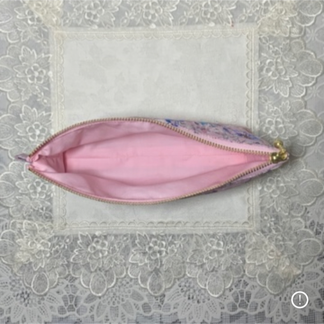 マルチポーチ　ペンケース　リバティワイルドフラワーズ　ピンク　ハンドメイド レディースのファッション小物(ポーチ)の商品写真