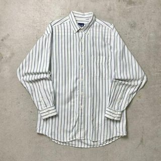 90年代 GAP オールドギャップ 長袖 ストライプシャツ メンズL相当(シャツ)