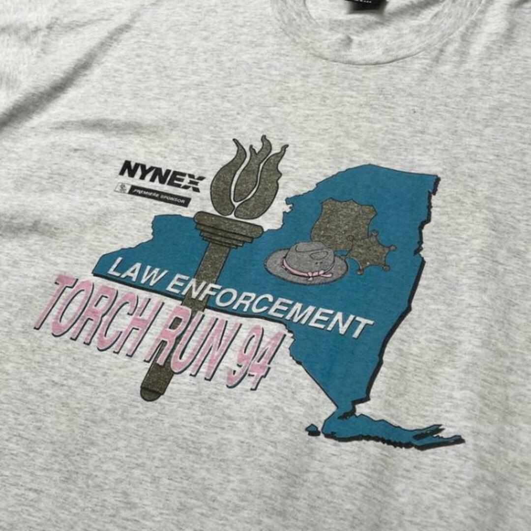 90年代 USA製 LAW ENFORCEMENT 法執行トーチラン プリントTシャツ メンズ2XL メンズのトップス(Tシャツ/カットソー(半袖/袖なし))の商品写真