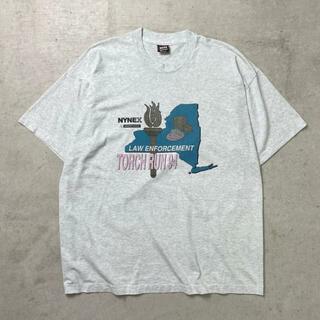 90年代 USA製 LAW ENFORCEMENT 法執行トーチラン プリントTシャツ メンズ2XL(Tシャツ/カットソー(半袖/袖なし))