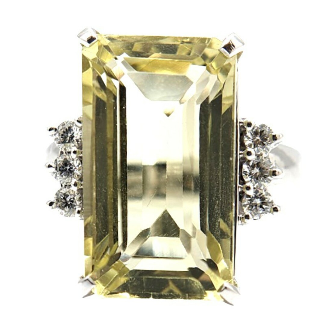 K18　クォーツ×ダイヤモンド リング レディースのアクセサリー(リング(指輪))の商品写真