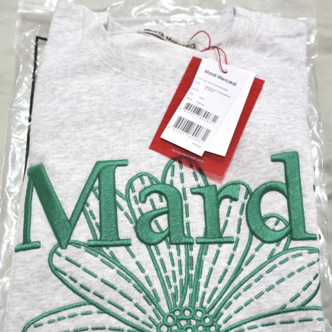 正規品 マルディメクルディMardi Mercredi  刺繍スウェットグリーン レディースのトップス(トレーナー/スウェット)の商品写真