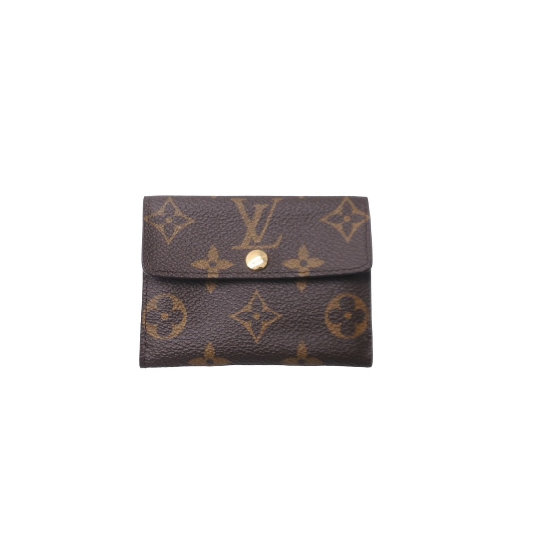 LOUIS VUITTON(ルイヴィトン)のLOUIS VUITTON ルイヴィトン ラドロー カードケース M61927 モノグラムキャンバス ブラウン ゴールド金具 美品 中古 63479 レディースのファッション小物(パスケース/IDカードホルダー)の商品写真