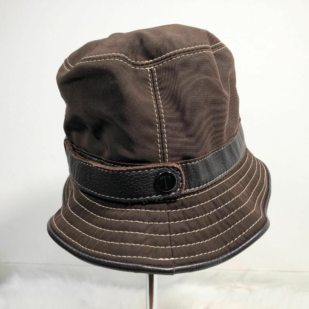 TOD'S(トッズ)のトッズ TOD'S レザー ナイロン バケットハット XL レディースの帽子(ハット)の商品写真