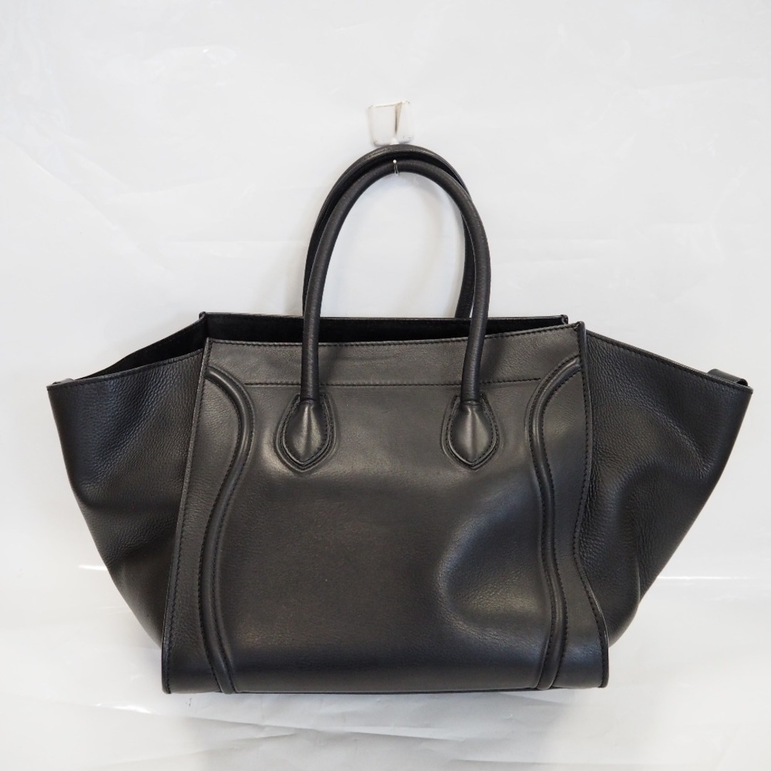 celine(セリーヌ)のTh962411 セリーヌ ラゲージ ファントム ミディアム 本革 ブラック系 ハンドバッグ レディース CELINE 中古 レディースのバッグ(ハンドバッグ)の商品写真