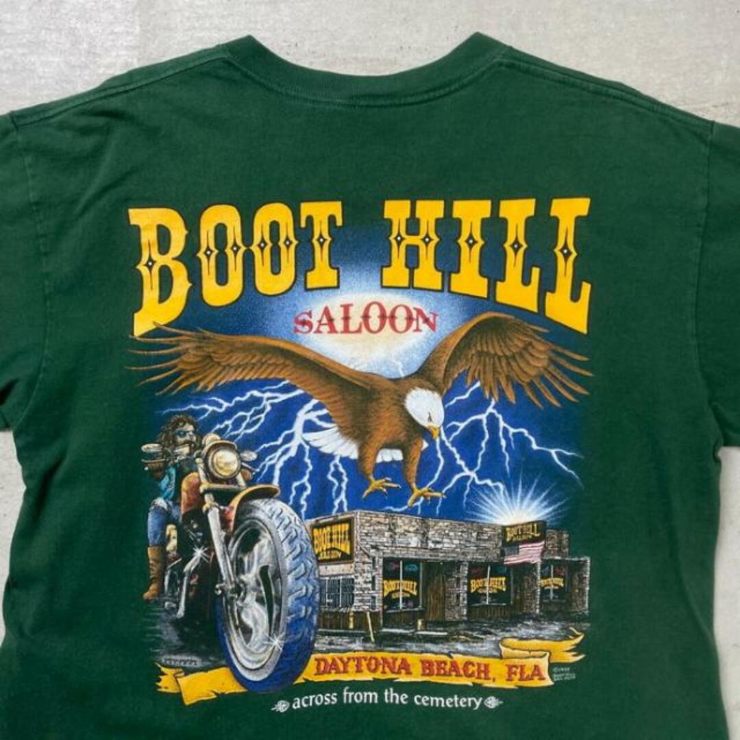 90年代 USA製 BOOT HILL SALOON デイトナビーチ デザインプリント ポケットTシャツ ポケT メンズXL メンズのトップス(Tシャツ/カットソー(半袖/袖なし))の商品写真