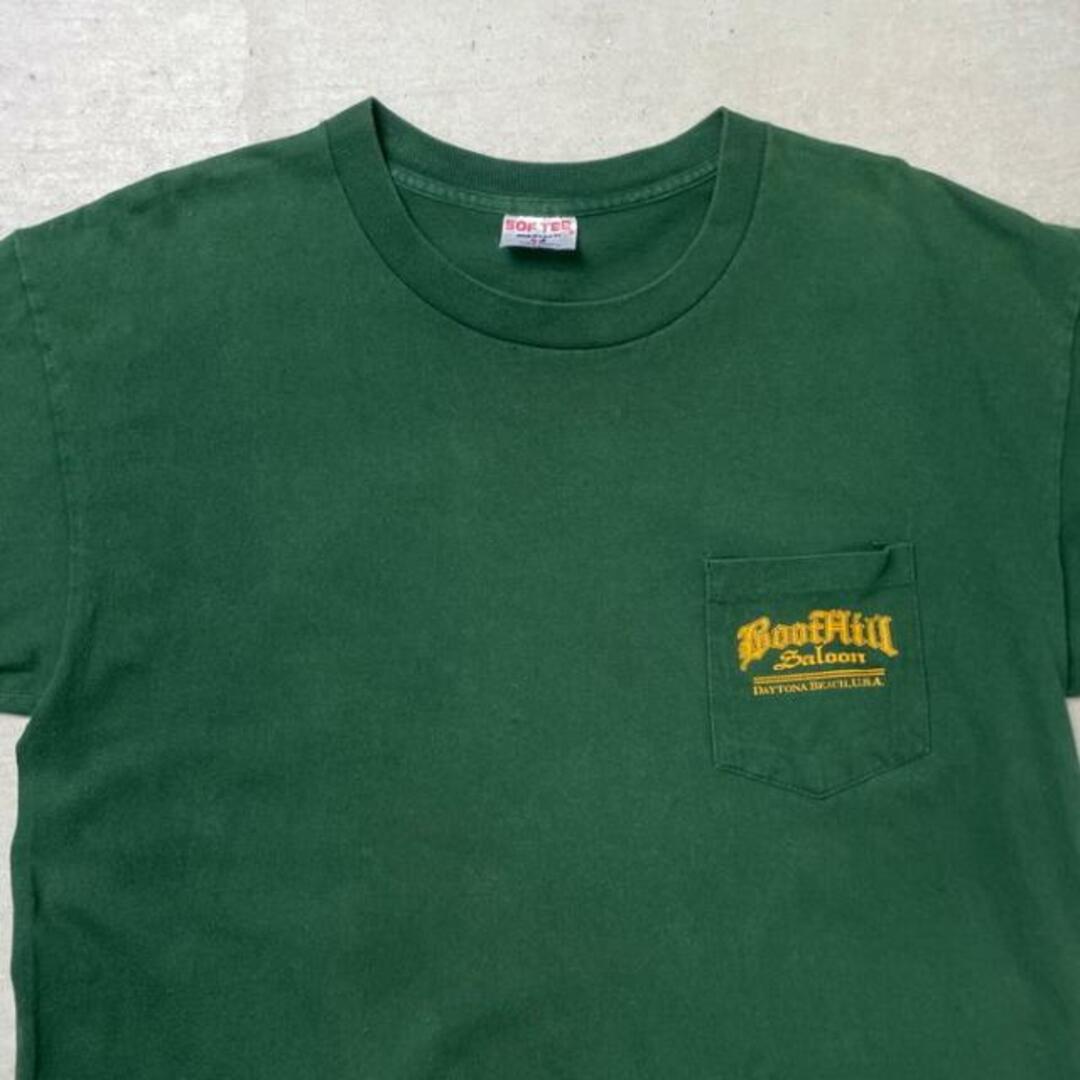 90年代 USA製 BOOT HILL SALOON デイトナビーチ デザインプリント ポケットTシャツ ポケT メンズXL メンズのトップス(Tシャツ/カットソー(半袖/袖なし))の商品写真