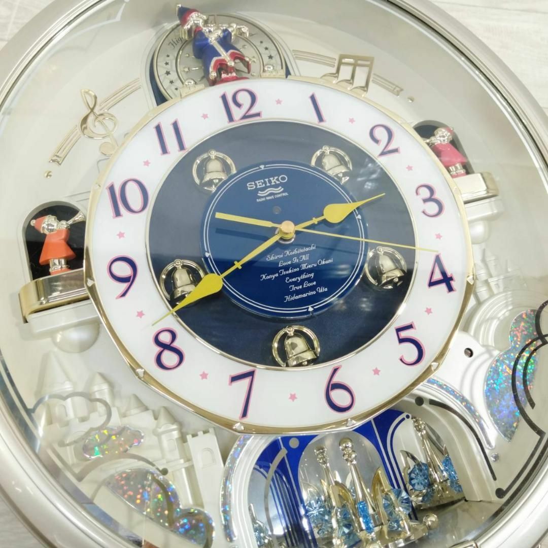 SEIKO(セイコー)のセイコークロック ウエーブシンフォニー 電波時計ツイン・パ からくり RE555 インテリア/住まい/日用品のインテリア小物(掛時計/柱時計)の商品写真