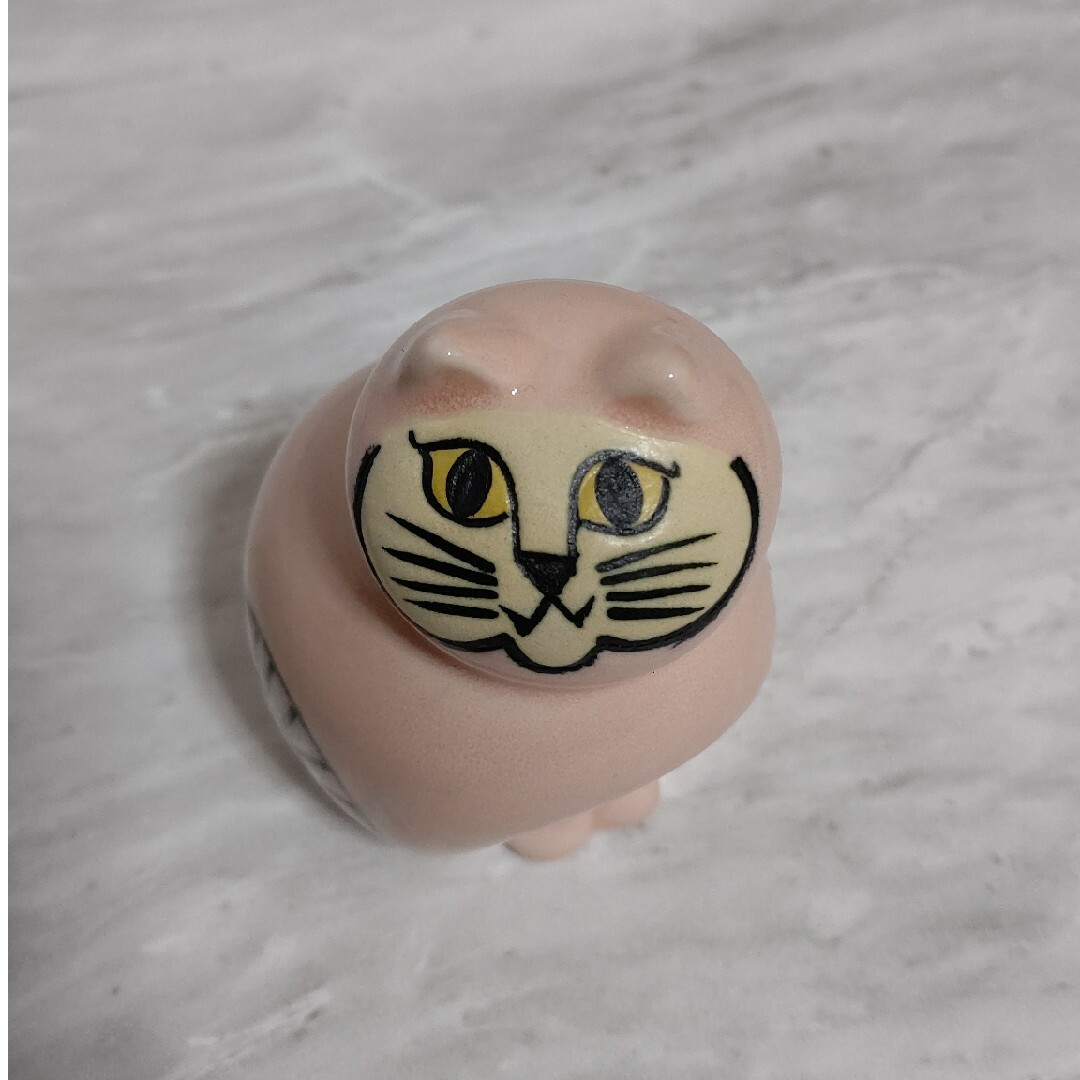 Lisa Larson(リサラーソン)のリサラーソン ピンクのミア 猫の置物 インテリア/住まい/日用品のインテリア小物(置物)の商品写真