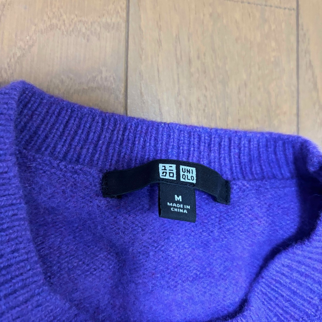 UNIQLO(ユニクロ)のユニクロ　紫ニット レディースのトップス(ニット/セーター)の商品写真