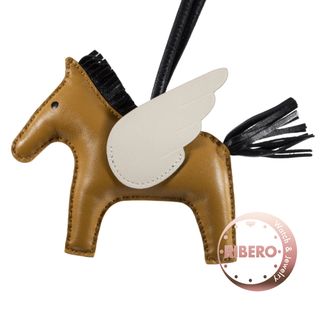 エルメス(Hermes)のHERMES エルメス Rodeo Pegasus  ロデオ ペガサス MM チャーム ホワイト ブラウン【中古】(チャーム)