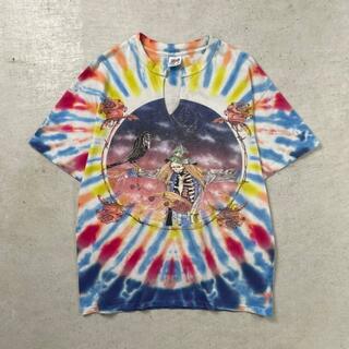 90年代 USA製 GRATEFUL DEAD バンドTシャツ バンT タイダイ メンズXL(Tシャツ/カットソー(半袖/袖なし))