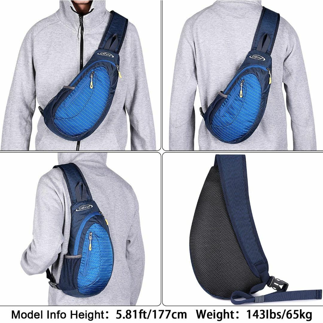 【色: ブルー】[G4Free] ワンショルダー ボディバッグ メンズ ショルダ メンズのバッグ(その他)の商品写真