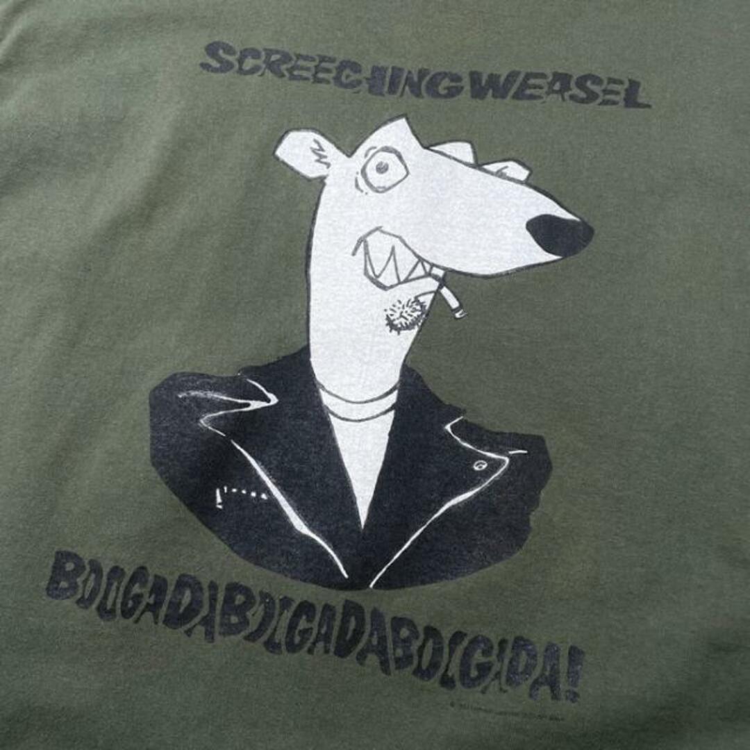 90年代 USA製 SCREECHING WEASEL スクリーチング ウィーゼル バンドTシャツ バンT BOOGADABOOGADABOOGADA! メンズXL メンズのトップス(Tシャツ/カットソー(半袖/袖なし))の商品写真