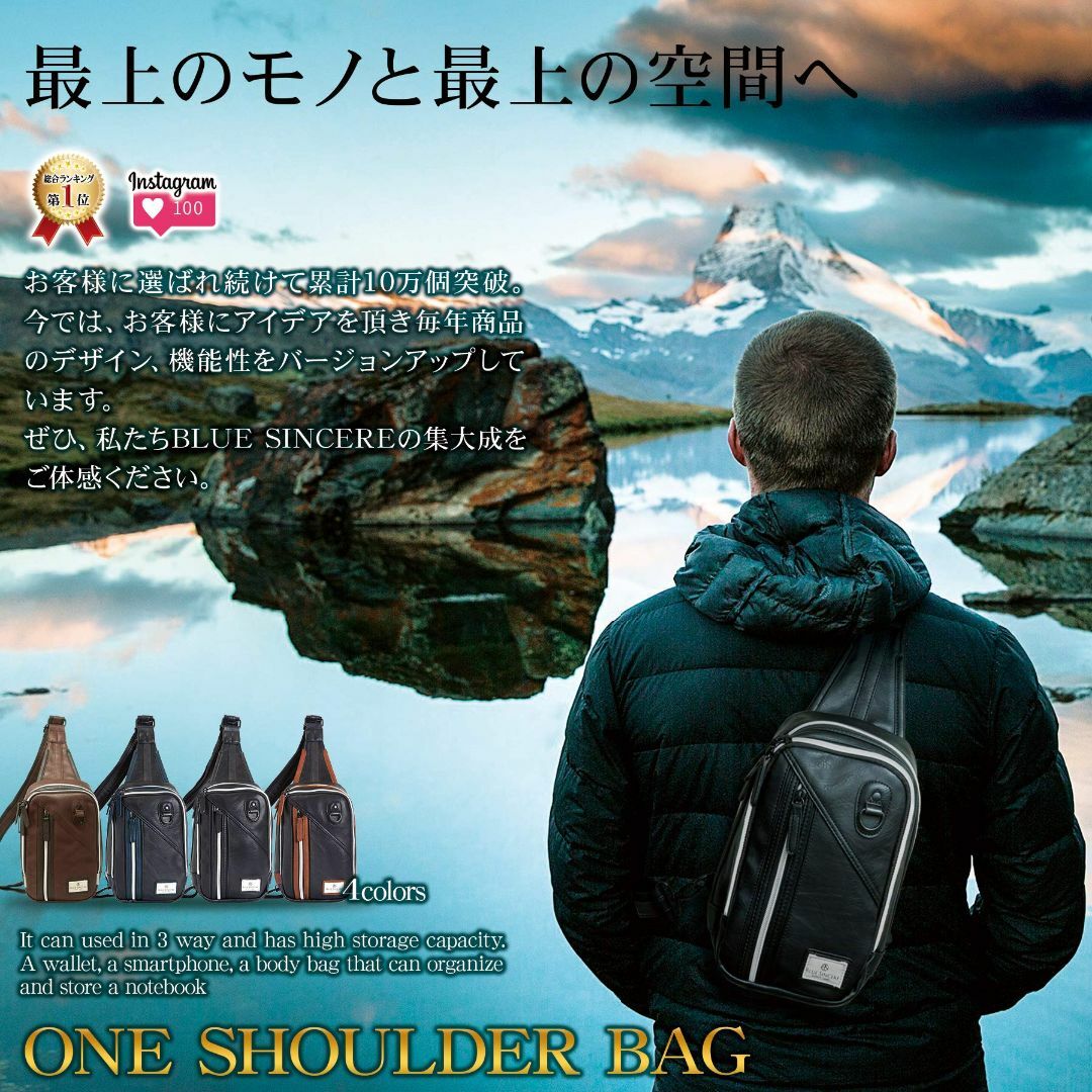 【色: グレイスネイビー】[BLUE SINCERE] ボディバッグ メンズ サ メンズのバッグ(その他)の商品写真