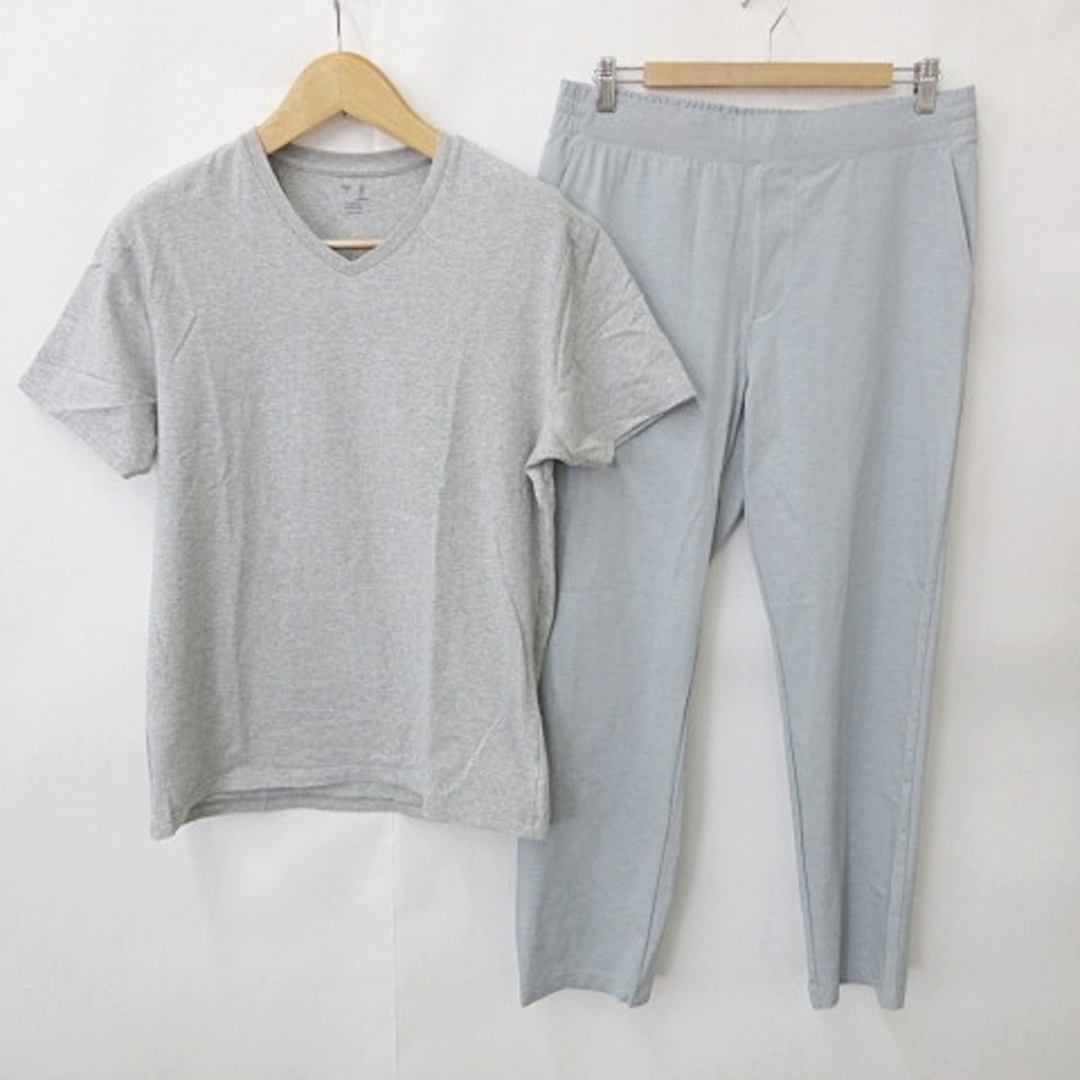 GAP(ギャップ)のギャップ ユニクロ Tシャツ パンツ 2枚セット 半袖 Vネック グレー L メンズのトップス(Tシャツ/カットソー(半袖/袖なし))の商品写真