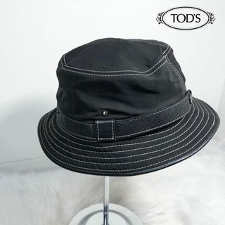 トッズ(TOD'S)のトッズ TOD'S レザー ナイロン バケットハット L(ハット)