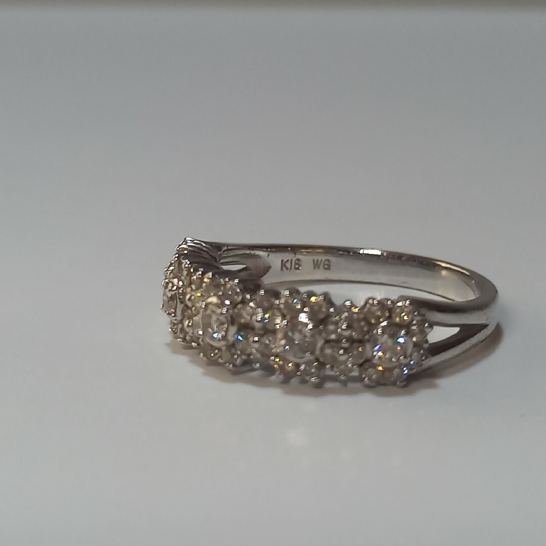 K18WG 　ダイヤモンドリング レディースのアクセサリー(リング(指輪))の商品写真