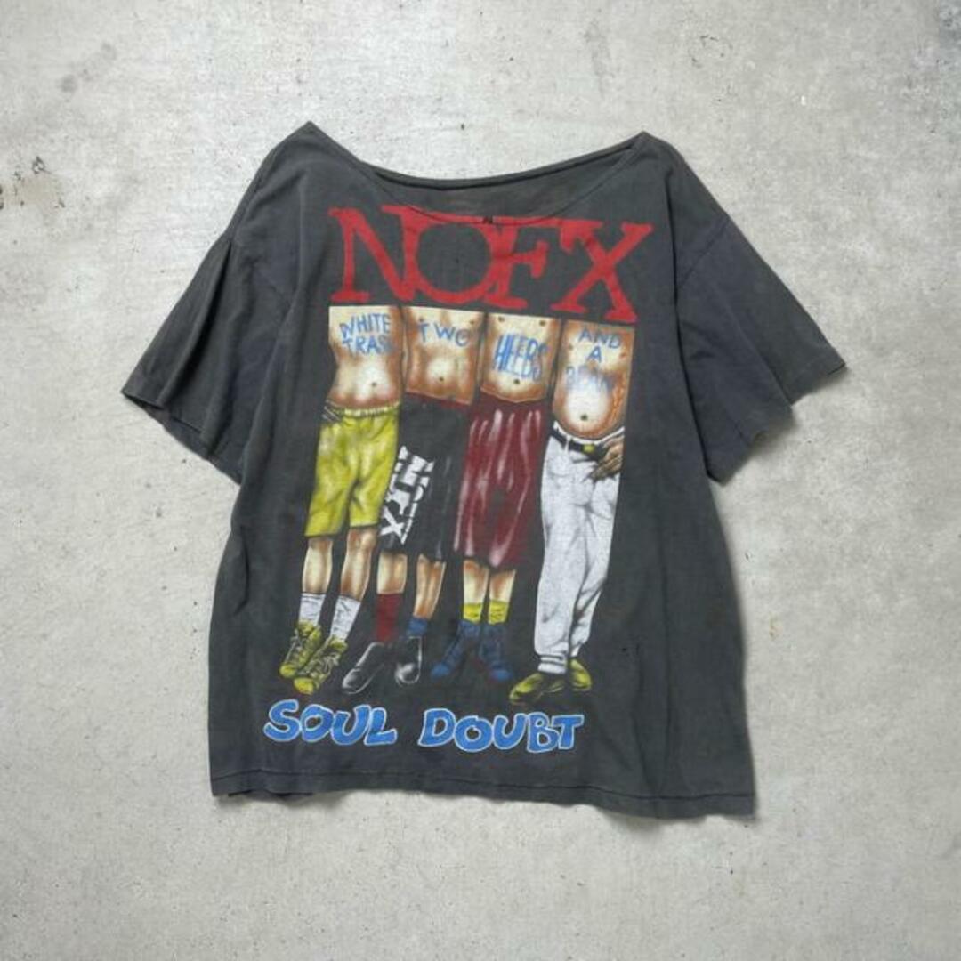 NOFX ノーエフエックス バンドTシャツ バンT SOUL DOUBT メンズM-L相当 メンズのトップス(Tシャツ/カットソー(半袖/袖なし))の商品写真