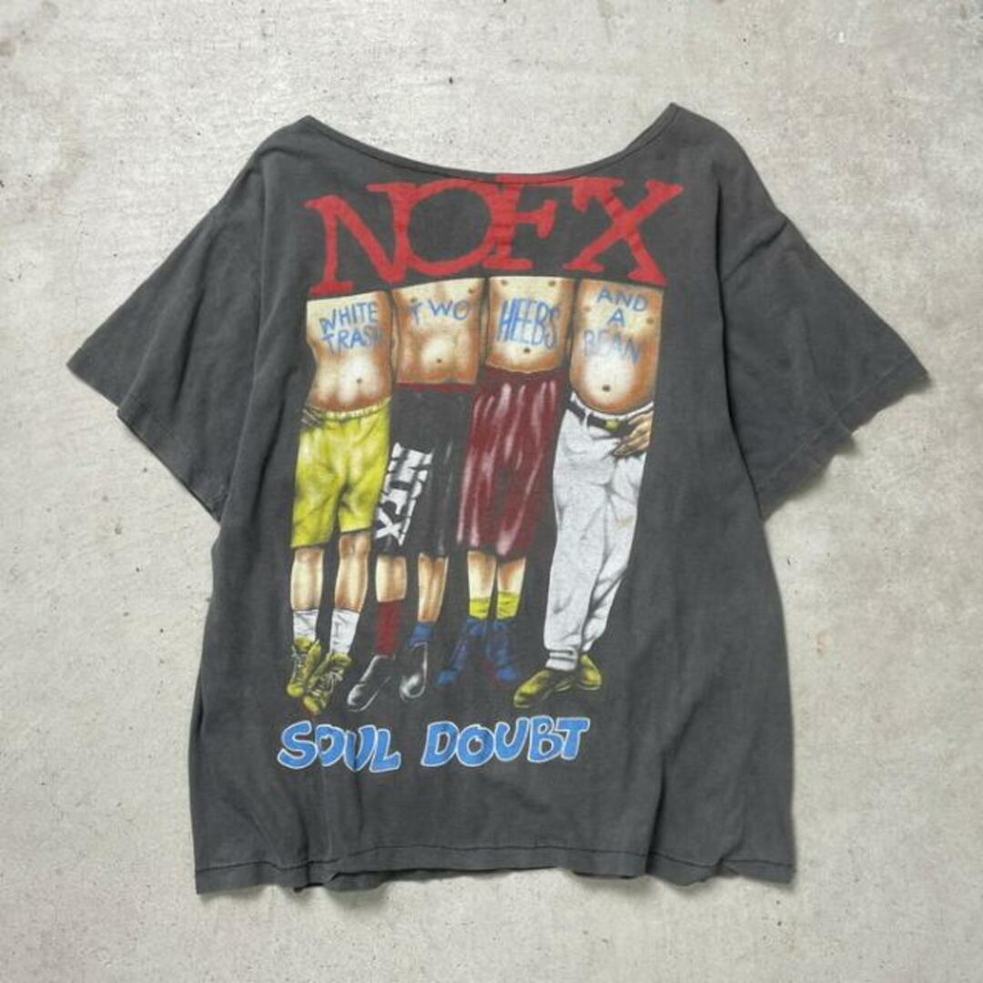 NOFX ノーエフエックス バンドTシャツ バンT SOUL DOUBT メンズM-L相当 メンズのトップス(Tシャツ/カットソー(半袖/袖なし))の商品写真