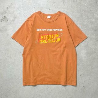 00年代 RED HOT CHILI PEPPERS レッドホットチリペッパーズ レッチリ バンドTシャツ バンT STADIUM ARCADIUM メンズM-L相当(Tシャツ/カットソー(半袖/袖なし))