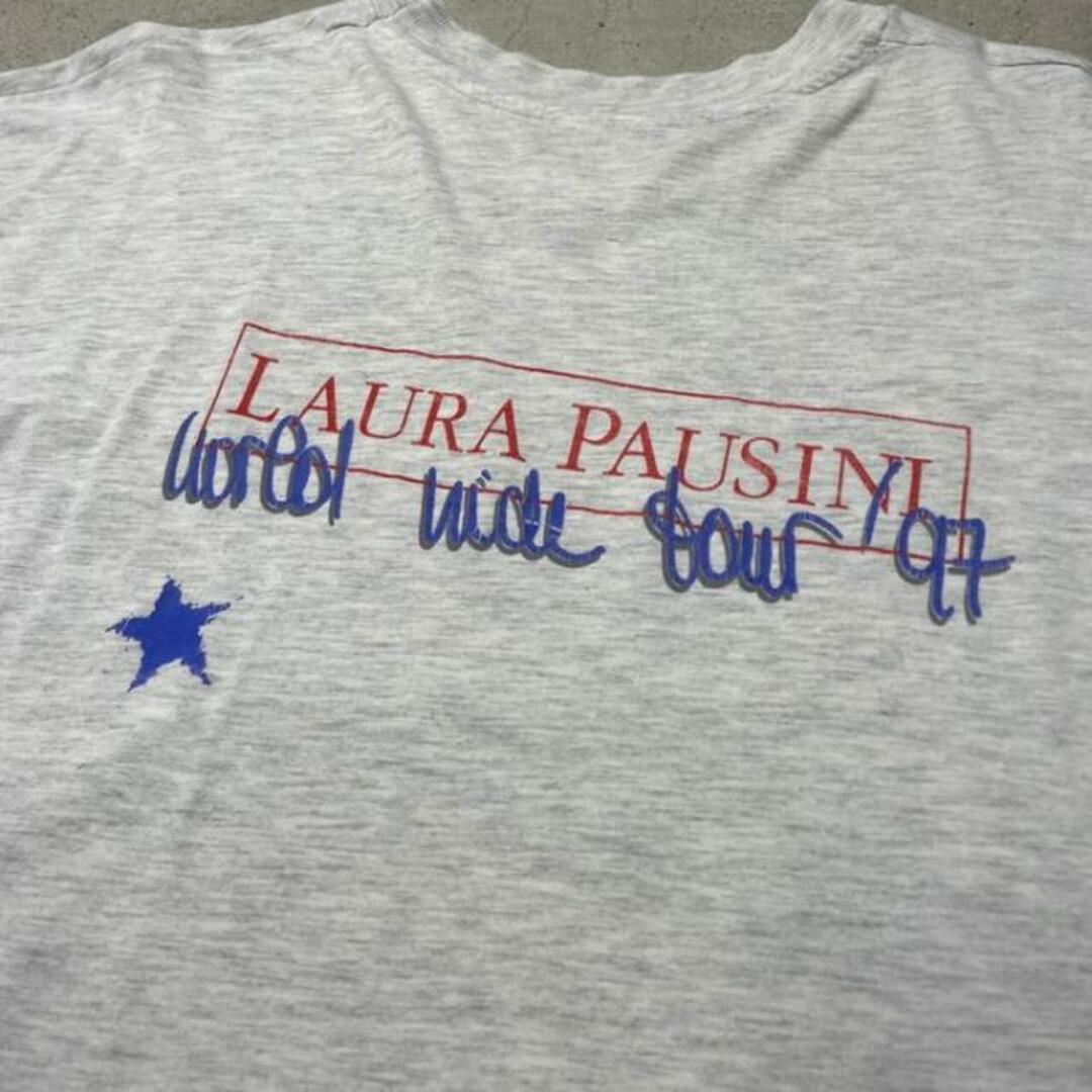 90年代 LAURA PAUSINI WORLD WIDE TOUR アーティスト バンドTシャツ バンT ツアー メンズXL メンズのトップス(Tシャツ/カットソー(半袖/袖なし))の商品写真