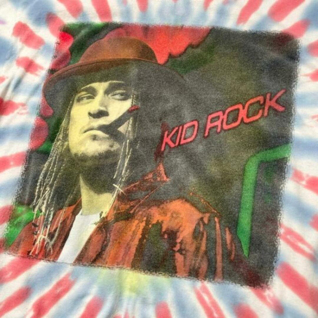 00年代 KID ROCK バンドTシャツ バンT タイダイ染め メンズXL メンズのトップス(Tシャツ/カットソー(半袖/袖なし))の商品写真