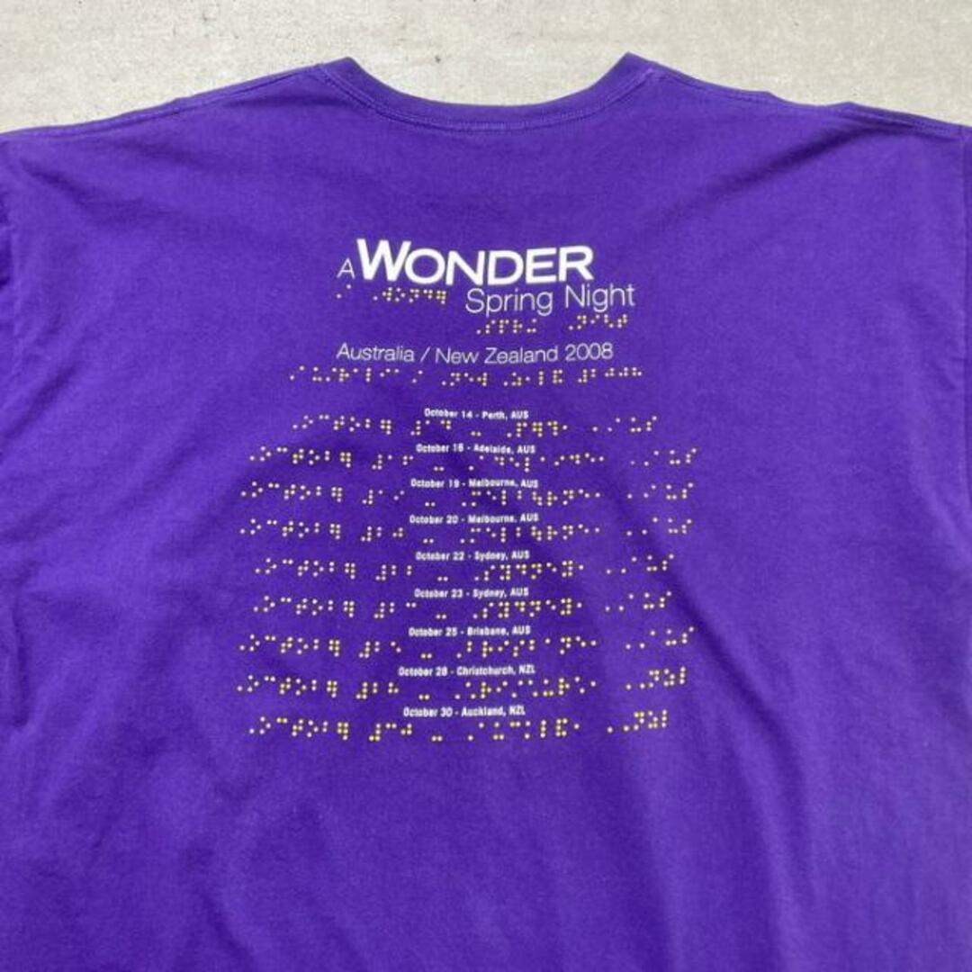 00年代 STEVIE WONDER A WONDER Spring Night 2008 プリントTシャツ ツアーTシャツ メンズ2XL メンズのトップス(Tシャツ/カットソー(半袖/袖なし))の商品写真