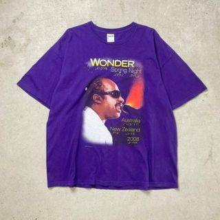 00年代 STEVIE WONDER A WONDER Spring Night 2008 プリントTシャツ ツアーTシャツ メンズ2XL(Tシャツ/カットソー(半袖/袖なし))