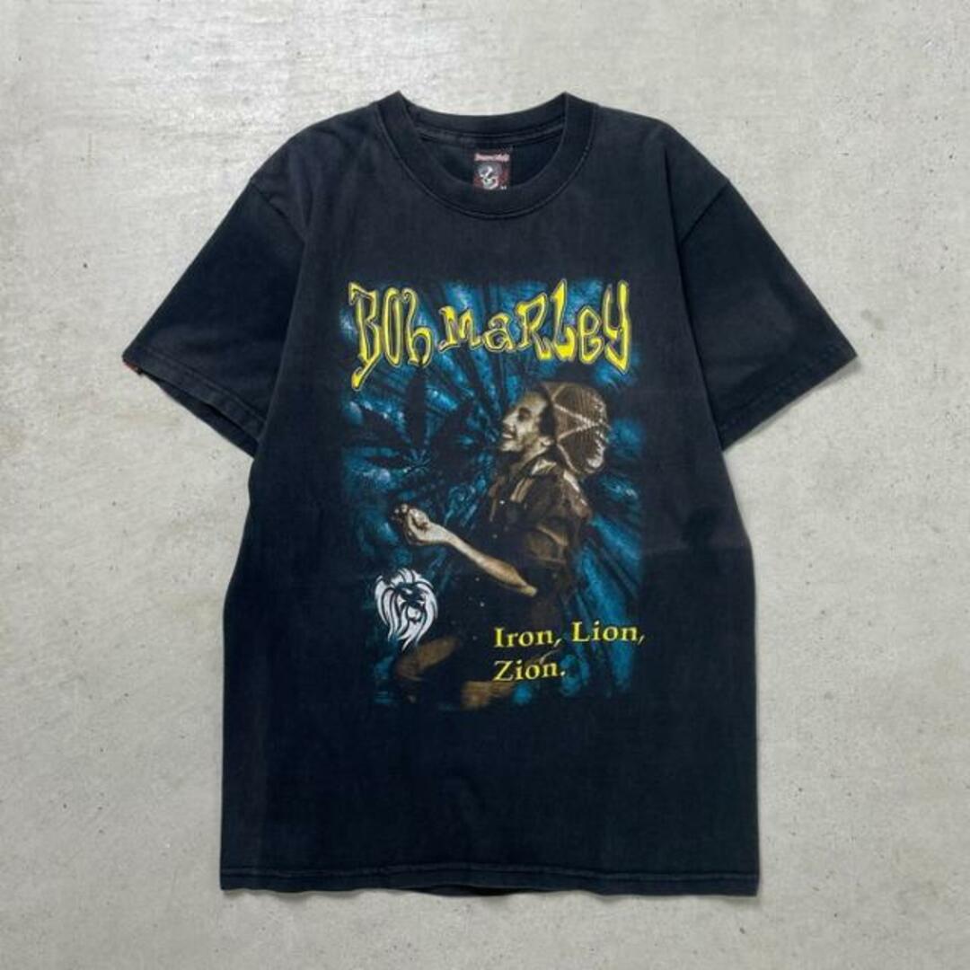 〜00年代 USA製 BOB MARLEY ボブ・マーリー プリントTシャツ マリファナ ガンジャ メンズM メンズのトップス(Tシャツ/カットソー(半袖/袖なし))の商品写真