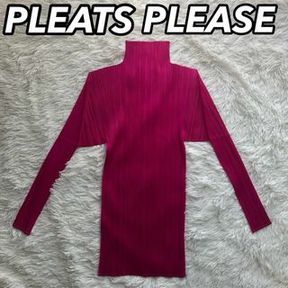 PLEATS PLEASE ISSEY MIYAKE - プリーツプリーズ イッセイミヤケ　長袖シャツ　赤色　女性　サイズ3　M-L相当