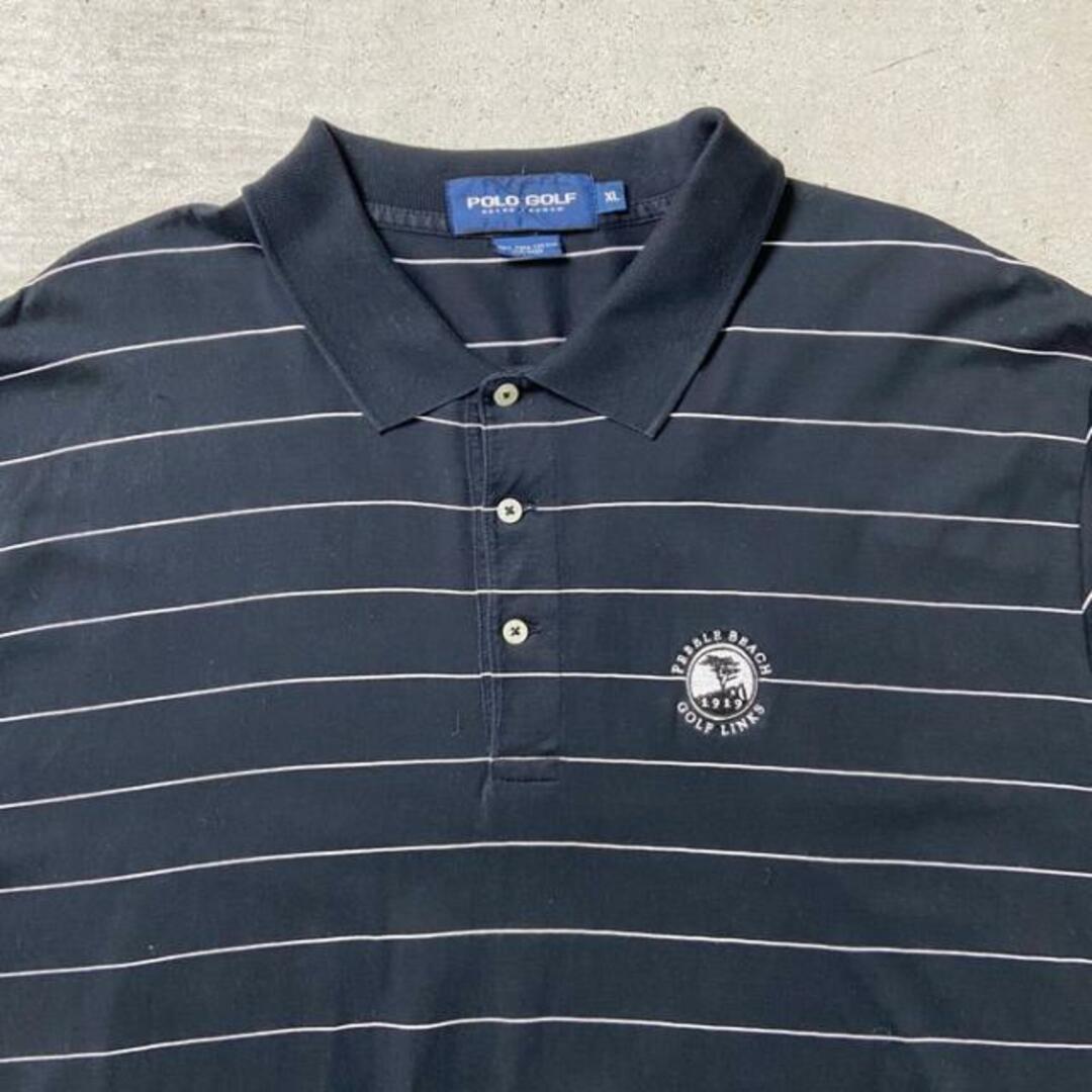 Ralph Lauren(ラルフローレン)の90年代 POLO GOLF Ralph Lauren ポロゴルフ ラルフローレン 半袖 コットンニットポロシャツ ワッペン付き メンズXL メンズのトップス(ポロシャツ)の商品写真