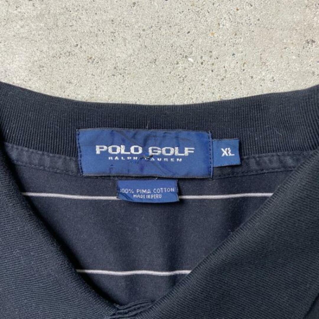 Ralph Lauren(ラルフローレン)の90年代 POLO GOLF Ralph Lauren ポロゴルフ ラルフローレン 半袖 コットンニットポロシャツ ワッペン付き メンズXL メンズのトップス(ポロシャツ)の商品写真