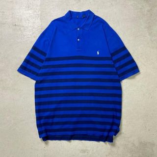 ラルフローレン(Ralph Lauren)のPolo Ralph Lauren ポロラルフローレン 半袖 鹿の子 ポロシャツ ボーダー メンズ2XL(ポロシャツ)