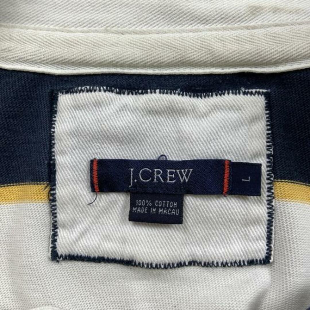 J.Crew(ジェイクルー)のJ.CREW ジェイクルー ボーダー ラガーシャツ メンズL メンズのトップス(ポロシャツ)の商品写真