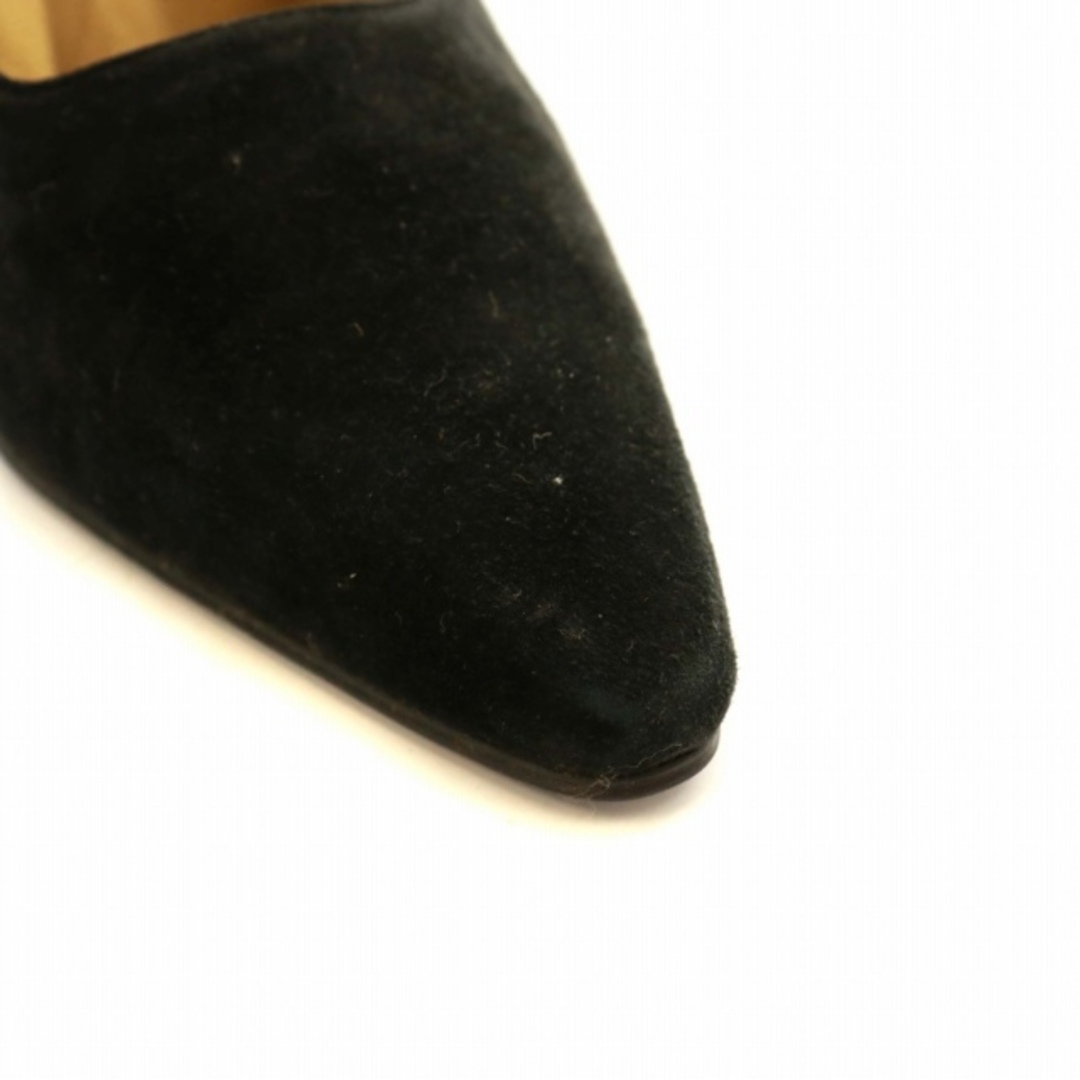 イヴサンローラン パンプス スエード ハイヒール ゴールド金具 22cm 黒 レディースの靴/シューズ(ハイヒール/パンプス)の商品写真