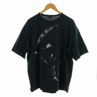 ラッドミュージシャン(LAD MUSICIAN)のLAD MUSICIAN 半袖シャツ カットソー プリント 44 M 紺(Tシャツ/カットソー(半袖/袖なし))