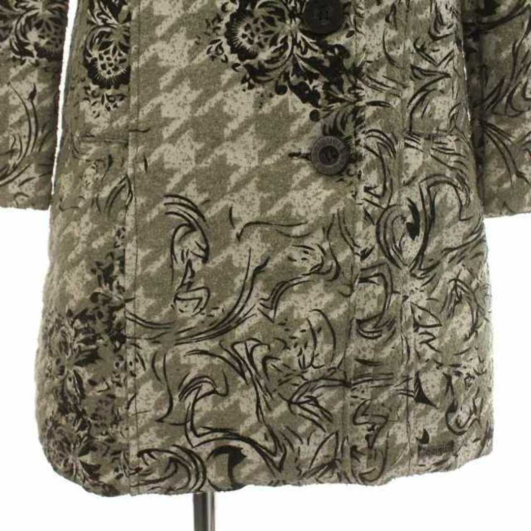 DESIGUAL(デシグアル)のデシグアル スタンドカラーコート ジャガード 36 M グレー 38E2944 レディースのジャケット/アウター(その他)の商品写真