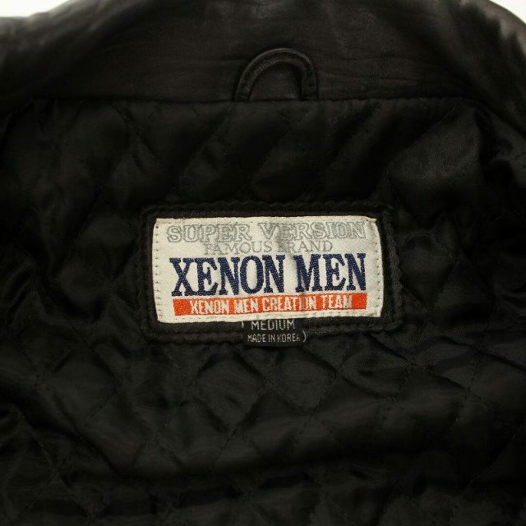 other(アザー)のXENON MEN レザー 中綿 ジャケット 革ジャン カーコート 羊革 M 黒 メンズのジャケット/アウター(その他)の商品写真