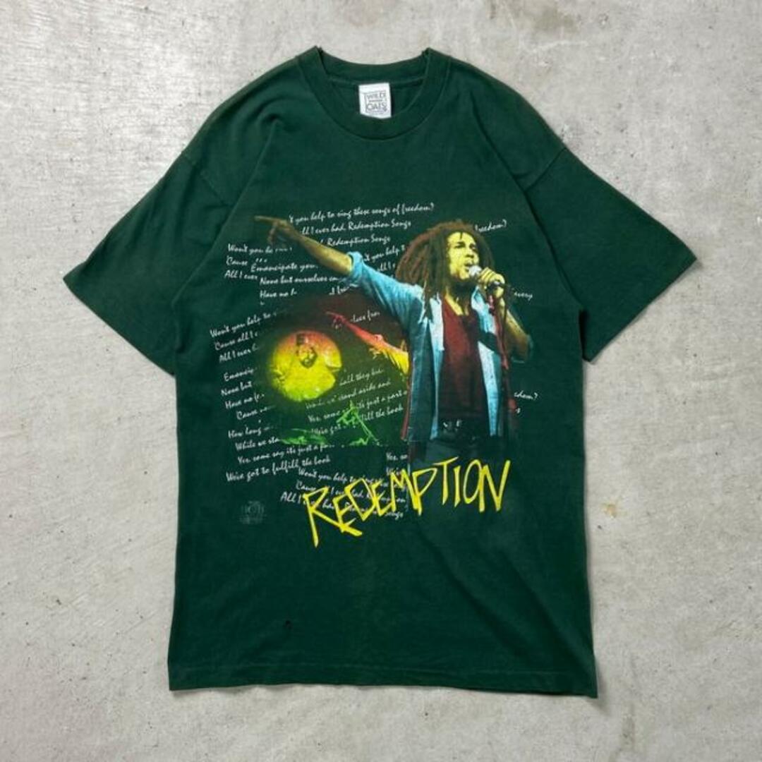 90年代 USA製 BOB MARLEY REDEMPTION ボブ・マーリー アーティスト バンドTシャツ バンT メンズL メンズのトップス(Tシャツ/カットソー(半袖/袖なし))の商品写真