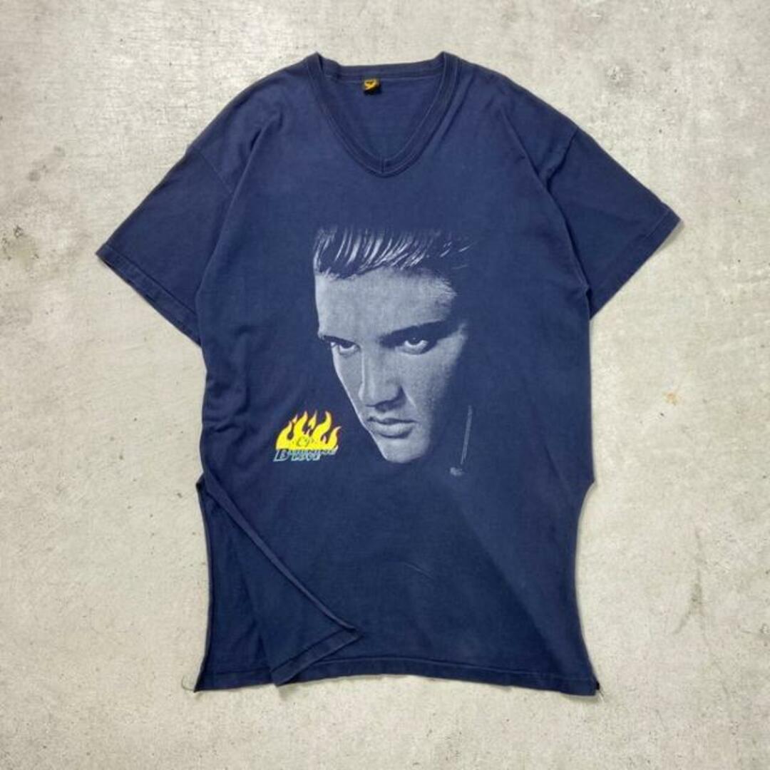 90年代 ELVIS PRESLEY エルヴィス・プレスリー アーティストTシャツ Tワンピ ビッグサイズ Vネック メンズ レディース レディースのトップス(Tシャツ(半袖/袖なし))の商品写真