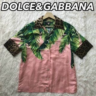 DOLCE&GABBANA　半袖シャツ　レディース　豹柄　シルク　サイズ38