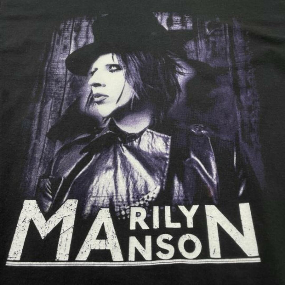 00年代 MARILYN MANSON マリリン・マンソン アーティスト バンドTシャツ バンT メンズM メンズのトップス(Tシャツ/カットソー(半袖/袖なし))の商品写真