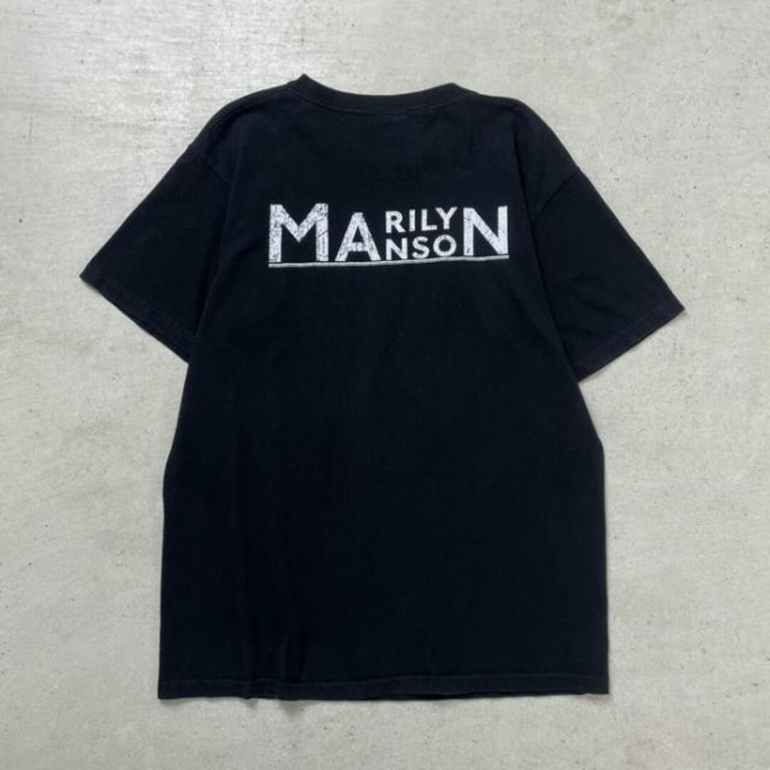 00年代 MARILYN MANSON マリリン・マンソン アーティスト バンドTシャツ バンT メンズM メンズのトップス(Tシャツ/カットソー(半袖/袖なし))の商品写真