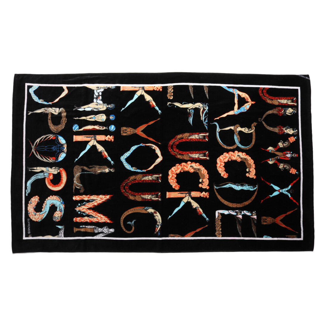 Supreme(シュプリーム)の新品 Supreme シュプリーム 18SS アルファベット グラフィック ビーチタオル Alphabet Beach Towel ブラック 黒 【メンズ】 メンズのファッション小物(その他)の商品写真