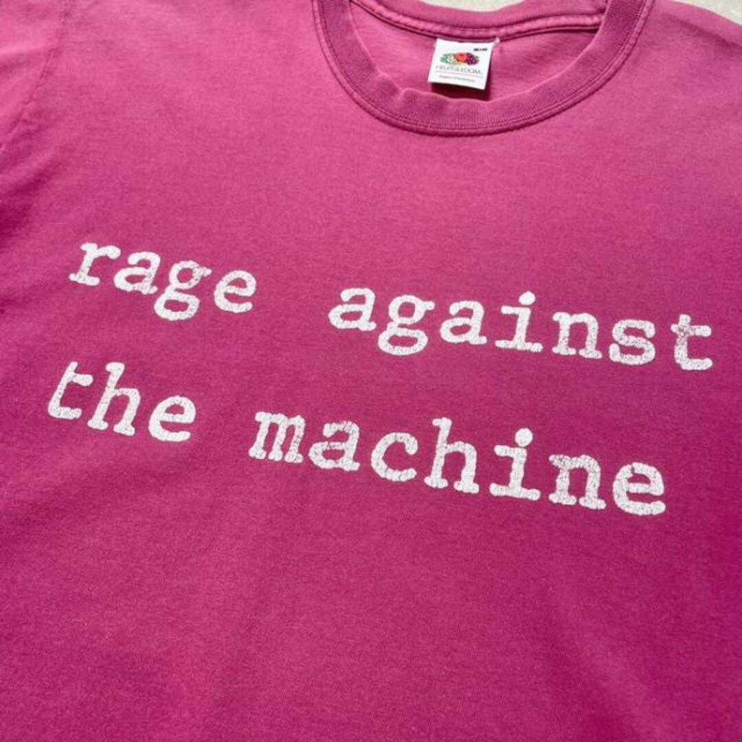 00年代 RAGE AGAINST THE MACHINE レイジ・アゲインスト・ザ・マシン バンドTシャツ バンT メンズM-L相当 メンズのトップス(Tシャツ/カットソー(半袖/袖なし))の商品写真