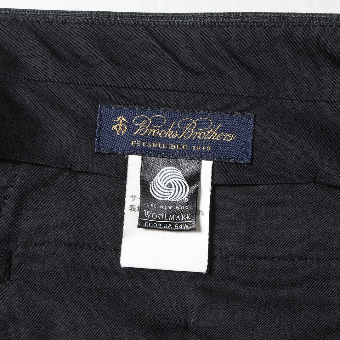 Brooks Brothers(ブルックスブラザース)のBROOKS BROTHERS ブルックスブラザーズ パンツ サイズ:33 グレンチェック ツータック ワイド バギー テーパード スラックス パンツ / トラウザーズ ターンアップ ダークグレー ボトムス ズボン メンズのパンツ(その他)の商品写真
