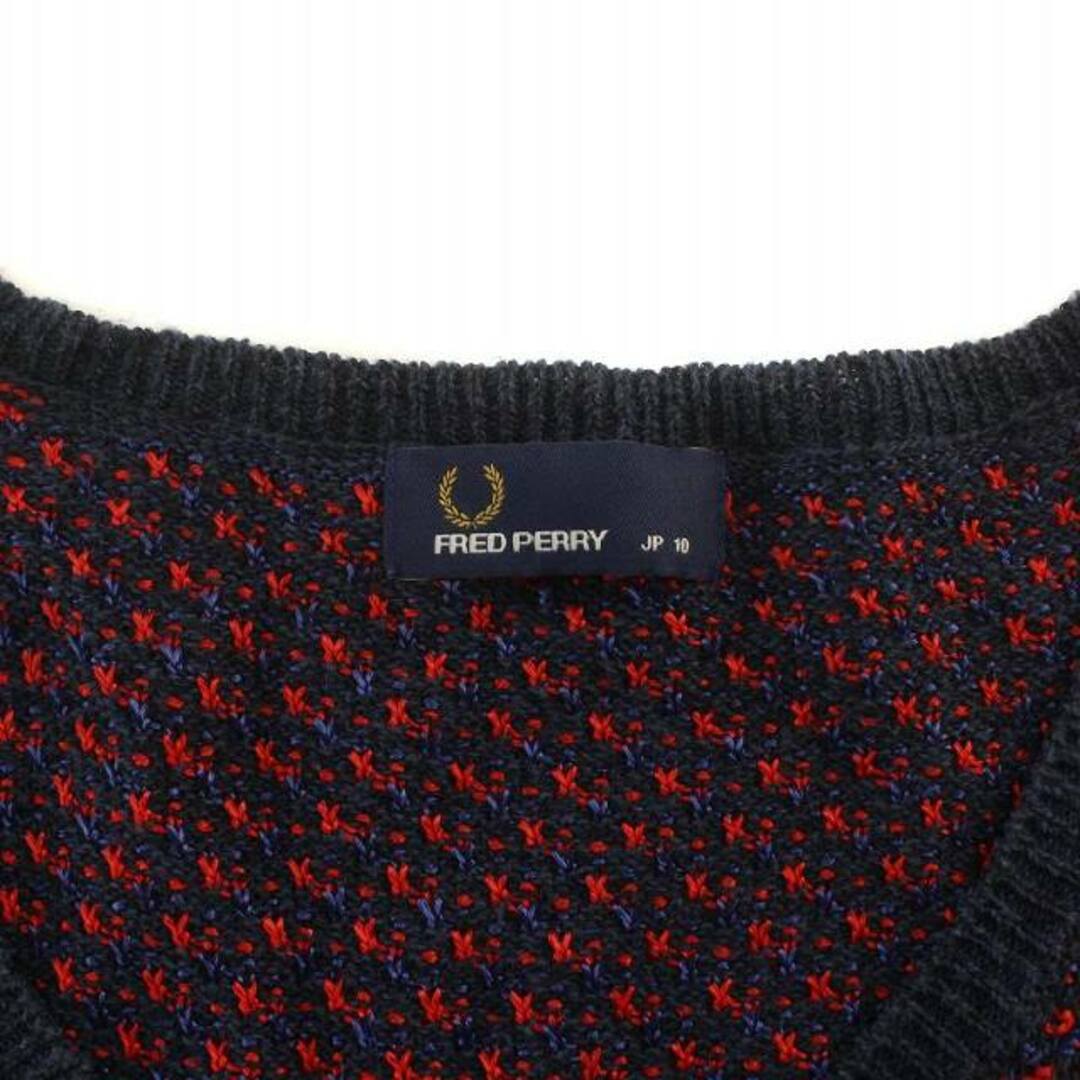 FRED PERRY(フレッドペリー)のフレッドペリー V NECK TEXTURED SWEATER ニット 10 レディースのトップス(ニット/セーター)の商品写真