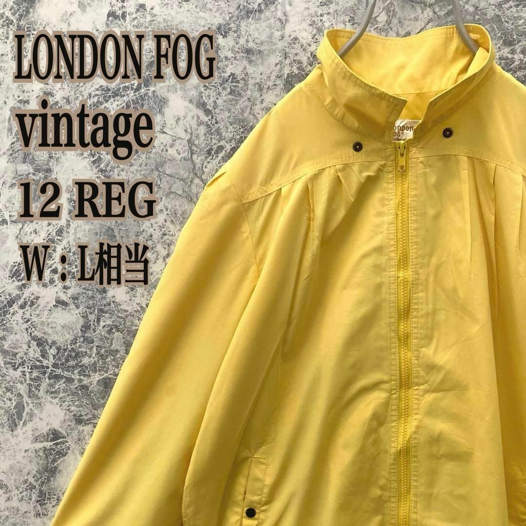 LONDONFOG(ロンドンフォグ)のIJ180 US古着ロンドンフォグフロントプリーツダブルジップ薄手ブルゾン一点物 レディースのジャケット/アウター(ブルゾン)の商品写真