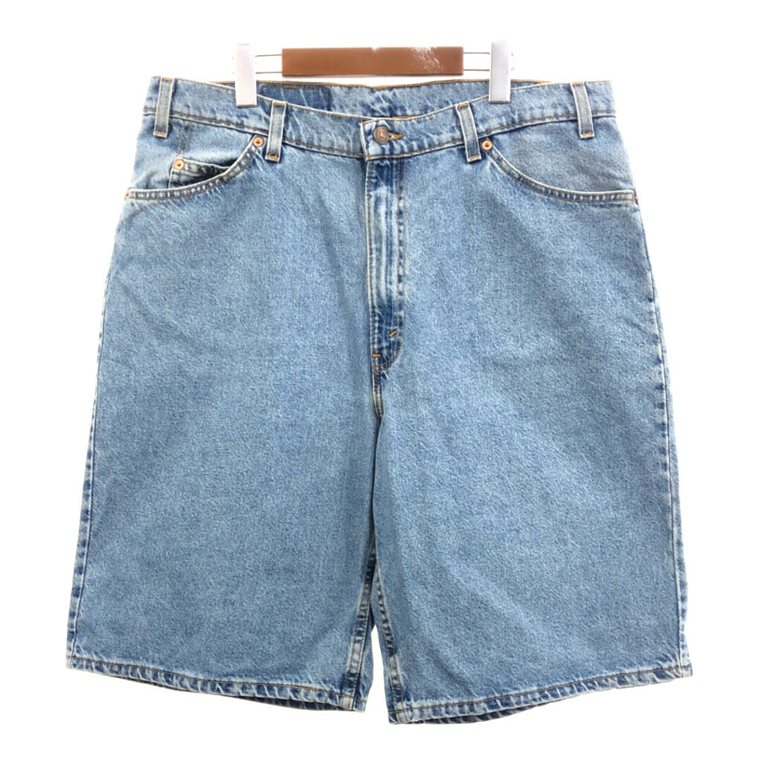 Levi's(リーバイス)の90年代 USA製 Levi's リーバイス 560 デニム ショートパンツ オレンジタブ ライトブルー (メンズ W38) 中古 古着 Q6560 メンズのパンツ(ショートパンツ)の商品写真